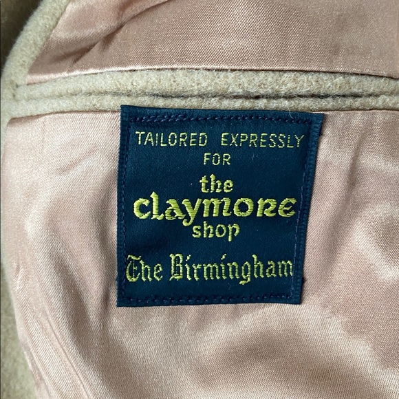 Men's winter coat 100% mongolian camel hair tan deep pockets double breasted - Picture 12 of 13